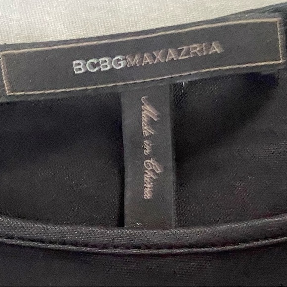 BCBG Maxazaria Black Dress Asymmetrical MEDIUM - Picture 6 of 7